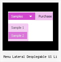 Menu Lateral Desplegable Ul Li Menu Javascript Transparent