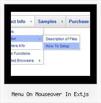 Menu On Mouseover In Extjs Slide Menu Interface
