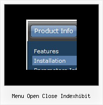 Menu Open Close Indexhibit Popup Position Javascript Mouseover