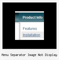 Menu Separator Image Not Display Mouseover Popup