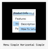 Menu Simple Horizontal Simple Cascading Web Menu Example