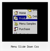 Menu Slide Down Css Onmouseover