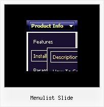Menulist Slide Menu Em Fireworks