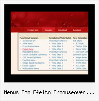 Menus Com Efeito Onmouseover Javascript Html Menu Sample