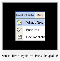 Menus Desplegables Para Drupal 6 Fireworks Sample Menu