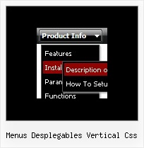 Menus Desplegables Vertical Css Javascript Menu On Mouse Over