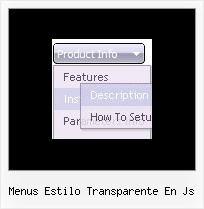 Menus Estilo Transparente En Js Drop Down Menu Source Code