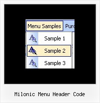 Milonic Menu Header Code Scroll Menu Html Code