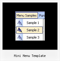 Mini Menu Template Javascript Code Menu