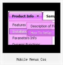 Mobile Menus Css Java Script Transparant Menu