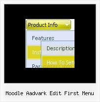 Moodle Aadvark Edit First Menu Pop Down Menu Html