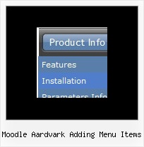 Moodle Aardvark Adding Menu Items Dropdown Menue