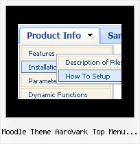 Moodle Theme Aardvark Top Menu Issues Menu Javascript Drag Item