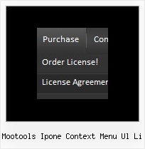 Mootools Ipone Context Menu Ul Li Menus Em Java