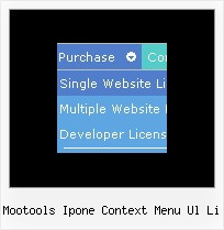 Mootools Ipone Context Menu Ul Li Popup Menu Js Download Examples