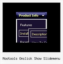 Mootools Onclick Show Slidemenu Popup Menu Tutorial