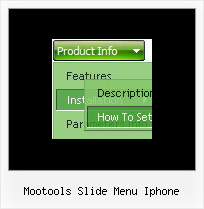 Mootools Slide Menu Iphone Collapsible Menu Mouseover