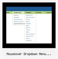 Mouseover Dropdown Menu Horizontal Mit Html Frame Jscript