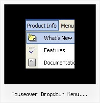 Mouseover Dropdown Menu Horizontal Mit Html Javascript Pulldown Men