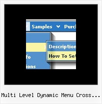 Multi Level Dynamic Menu Cross Frame Dhtml Dropdown Menus