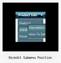 Nicedit Submenu Position Vertical Pull Down Menu