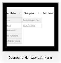 Opencart Horizontal Menu Hierarchical Dhtml Menu
