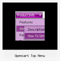 Opencart Top Menu Cool Html Example