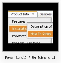 Poner Scroll A Un Submenu Li Dhtml Tables Menu Horizontal
