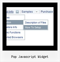 Pop Javascript Widget Tab Menu Navigation Dhtml