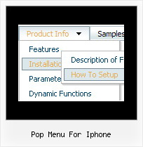Pop Menu For Iphone Javascript Menu Sample Code