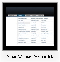 Popup Calendar Over Applet Menue Maker