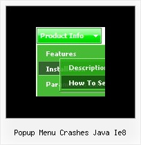 Popup Menu Crashes Java Ie8 Javascript Scroll Horizontal
