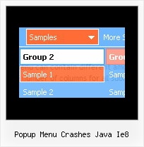 Popup Menu Crashes Java Ie8 Dhtml Codes Category
