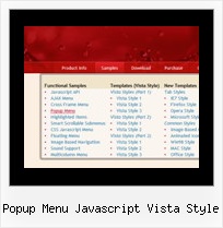 Popup Menu Javascript Vista Style Using Javascripts