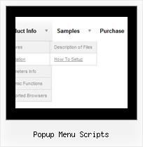 Popup Menu Scripts Drop Down Menu Links Examples