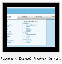 Popupmenu Exampel Program In Html Code For Menus In Dhtml