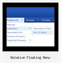 Relative Floating Menu Drop Down Java Menus