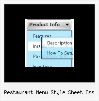 Restaurant Menu Style Sheet Css Make Javascript Popup Cascade