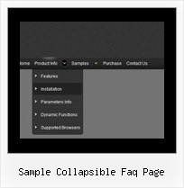 Sample Collapsible Faq Page Expanding Drop Down Menu
