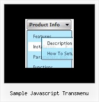 Sample Javascript Transmenu Html Pop Up Menus
