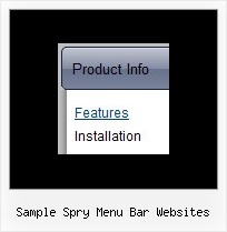 Sample Spry Menu Bar Websites Menu Submenu Icon Tutorial Javascript