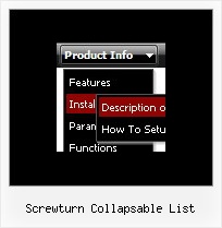 Screwturn Collapsable List Dropdown Menu Rollover