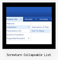 Screwturn Collapsable List Tree Menus