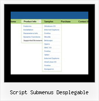 Script Submenus Desplegable Style Menu Rollover