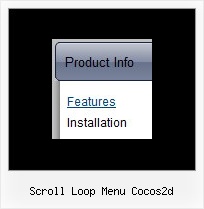 Scroll Loop Menu Cocos2d Javascript Onmouseover Menus