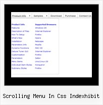 Scrolling Menu In Css Indexhibit Cool Drop Down Menus Javascript