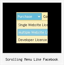 Scrolling Menu Like Facebook Javascript Rollover Drop Down