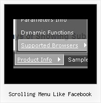Scrolling Menu Like Facebook Javascript Mouseover Popup Menu