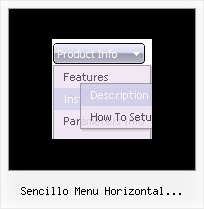 Sencillo Menu Horizontal Desplegable Css Style Browser Bar Scripts