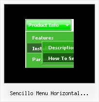 Sencillo Menu Horizontal Desplegable Css Right Click Popup Menu